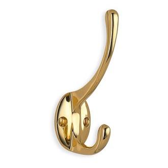 Smedbo B247 4 3/8 in. Coat and Hat Hook in Polished Brass from the Classic Collection